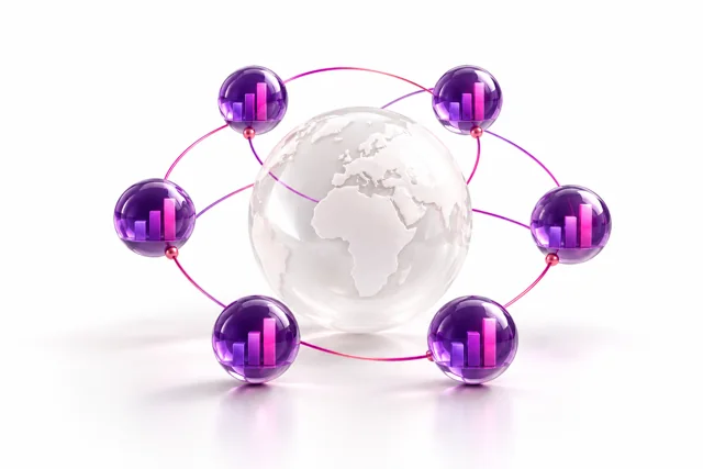 Ilustrasi 3D Jasa Backlink (SEO) dengan latar putih